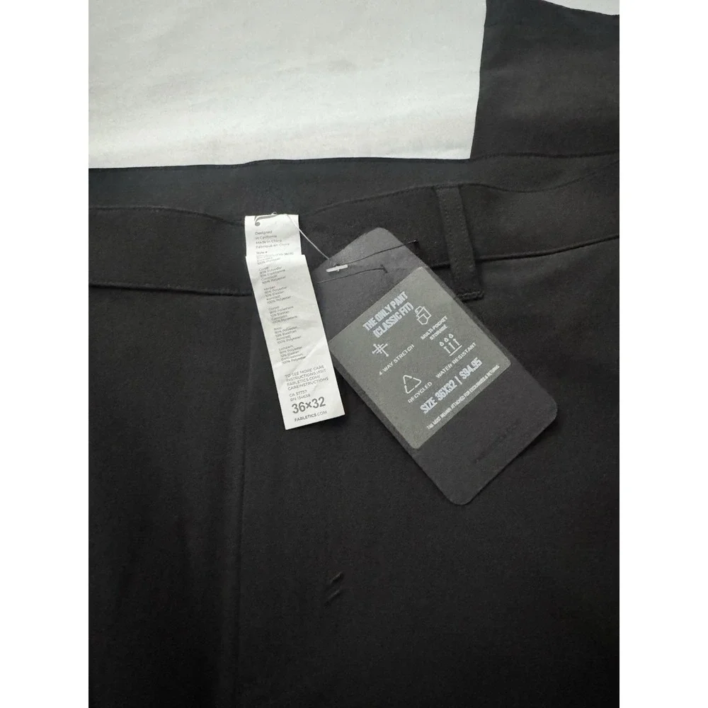 NEW Fabletics Mens the Only Pants  Stretch Chino Modern Classic Fit 36/32 - Picture 2 of 2